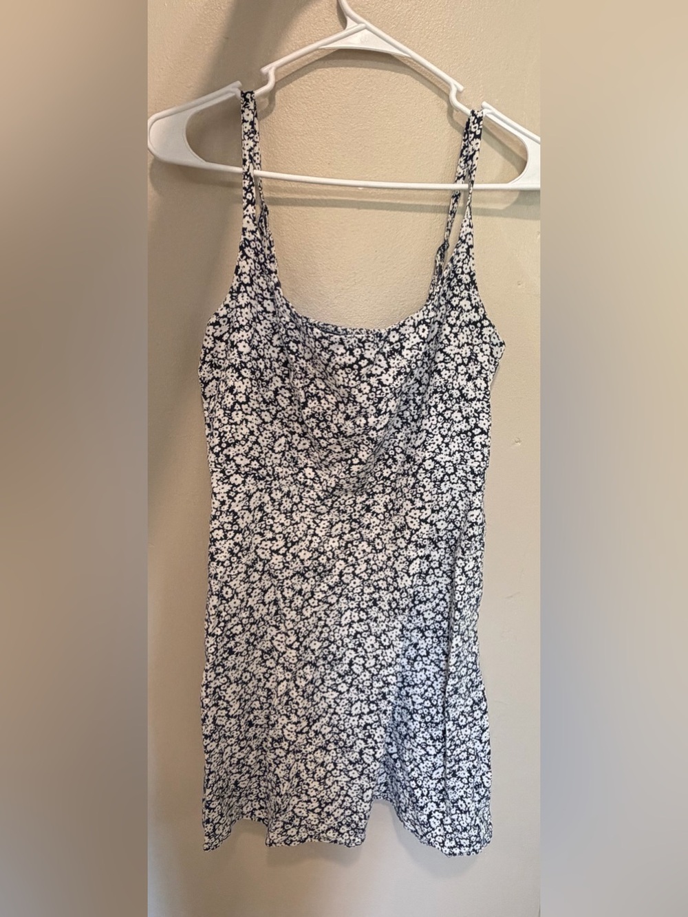 Old Navy Floral Camisole Dress - Navy Blue & White